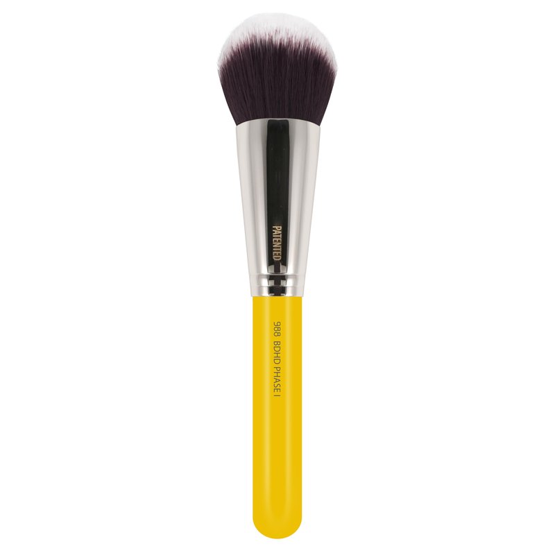 Bdellium Tools Professional Makeup Brush - Studio Series 988 BDHD Phase I Large Face Foundation/Powder - With Soft Synthetic Fibers, For Application & Blending (Yellow, 1pc)