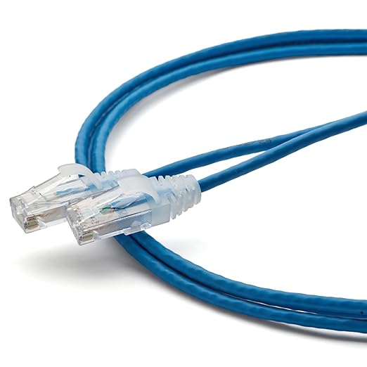 TRUECABLE Cat6 Component Rated Patch Cable, Unshielded (U/UTP), 5ft, Blue, 28AWG Stranded Pure Copper, Snagless 10G High-Speed Ethernet Cable, PoE++ 4PPoE 100W, UL Listed, RoHS-3, 1 Pack