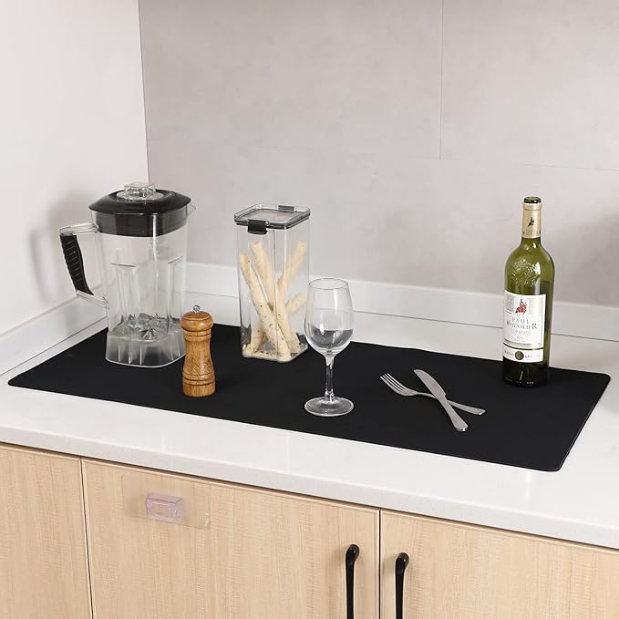 ALOANES Large Gaming Mouse Pad with Non-Slip Rubber Base,Stitched Edge,Desk mat for Laptop,Computer & PC, Wristing Pad for Gamer, Office& Home, 35.4"x 11.8"x 0.12"(Black)