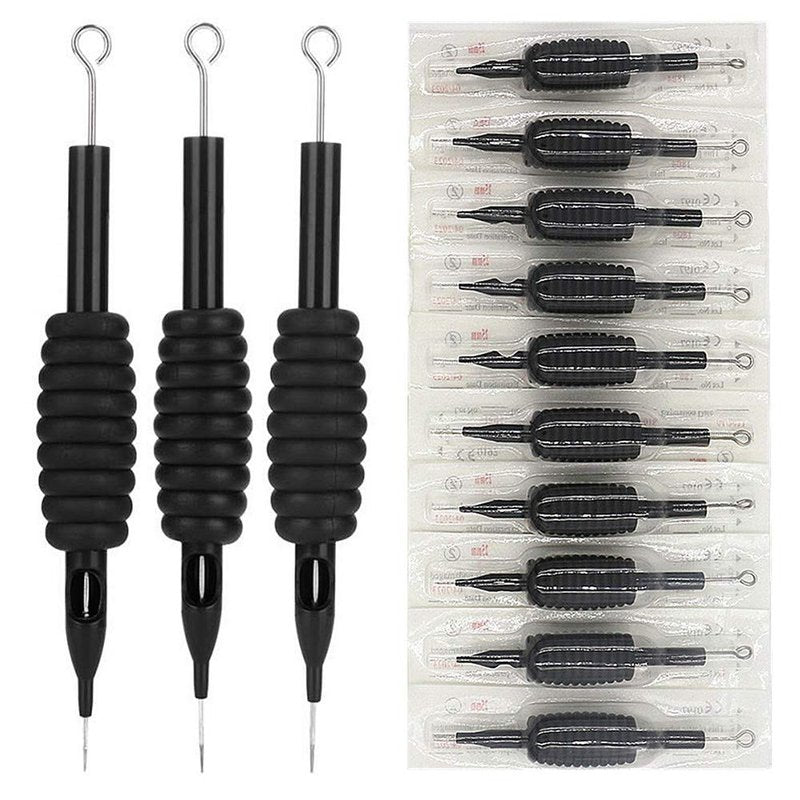Tattoo Needles and Tubes Combo - 40 Pcs Disposable Tattoo Tubes with Assorted Needles 3RL-9M1 | Perfect for Tattoo Machines