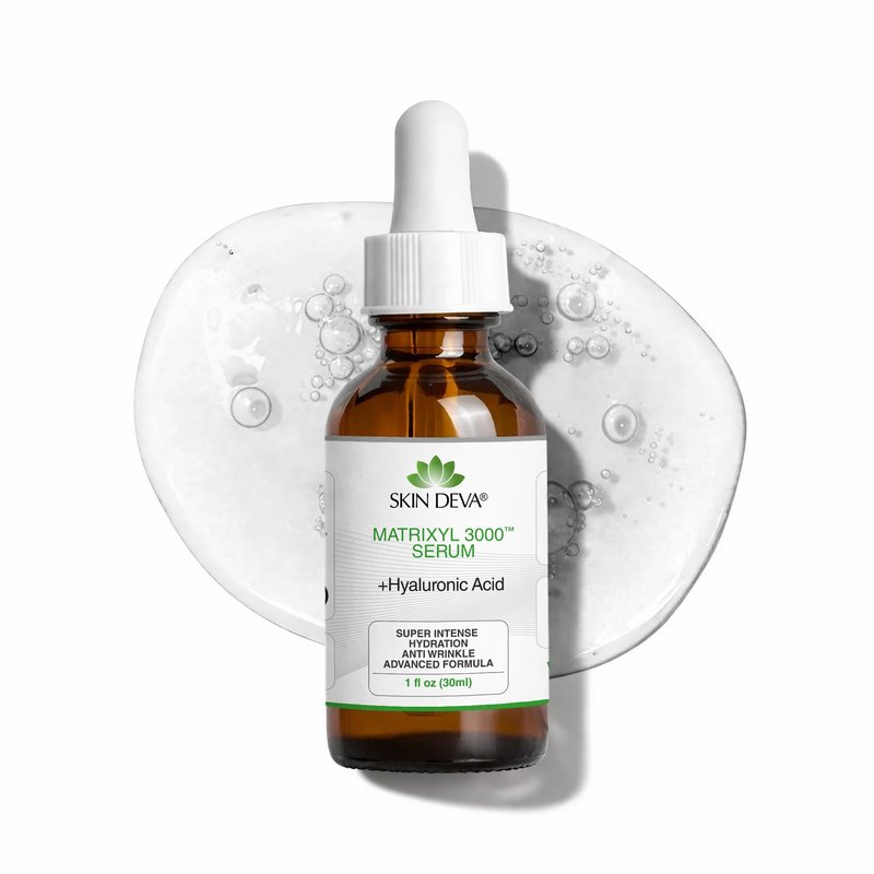 SKIN DEVA 1 fl oz Matrixyl 3000 with Hyaluronic Acid Serum Peptides Serum For Face Hydration with Hyaluronic Acid Stimulates Collagen Repair Mechanisms Lightweight Anti Aging Moisturizer