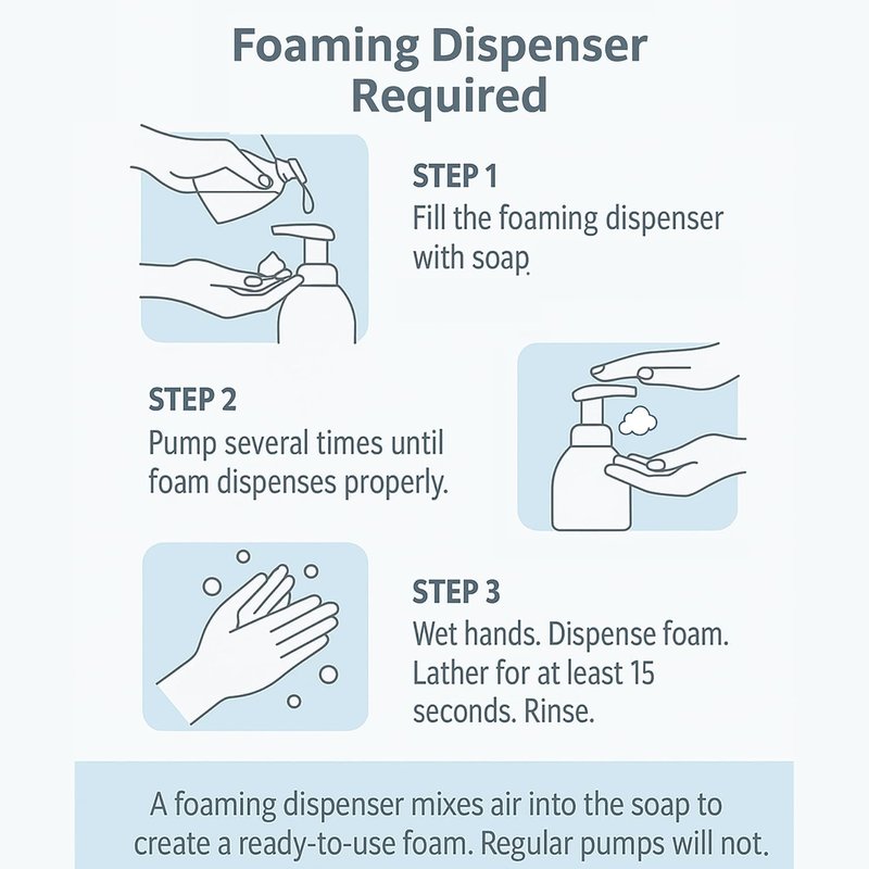 GreenFist Foaming Hand Soap Refills Unscented Jug Foam Refill Made in USA, 128 ounce (1 Gallon)