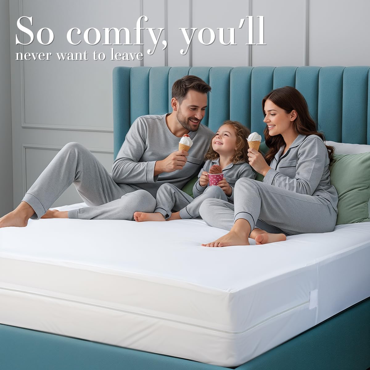 Utopia Bedding Waterproof Mattress Protector - Full XL Size | Bed Bug & Dust Mite Proof Encasement