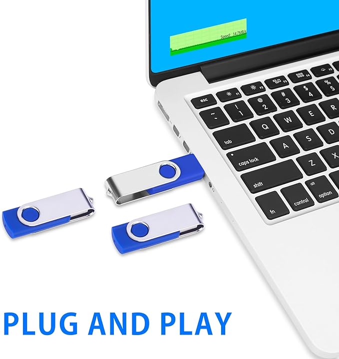 200 Packs of 2GB Bulk Flash Drive EASTBULL FAT32 USB Drives Pack 2G (Blue)