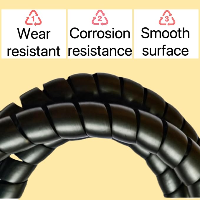 JIAXLTD Spiral Wrap Hose Cable Protector - 1.58" OD x 12' Pre-Cut Lengths-Safe Hose Protector to Avoid Wear and Extend Life for Hydraulic Pneumatic Hoses