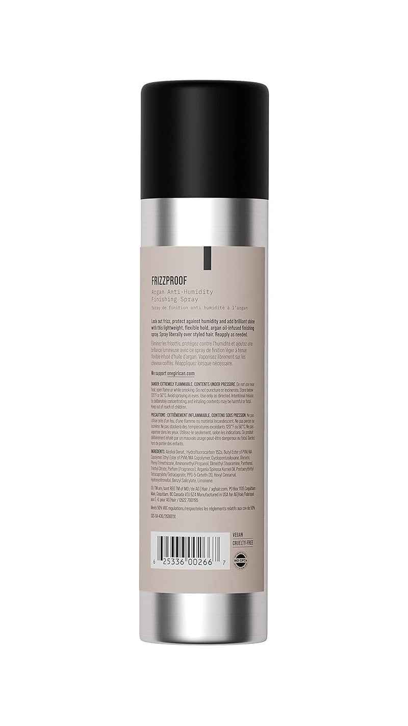 Frizzproof Argan Anti-Humidity Finishing Spray - 8 Oz | Smooth & Shine