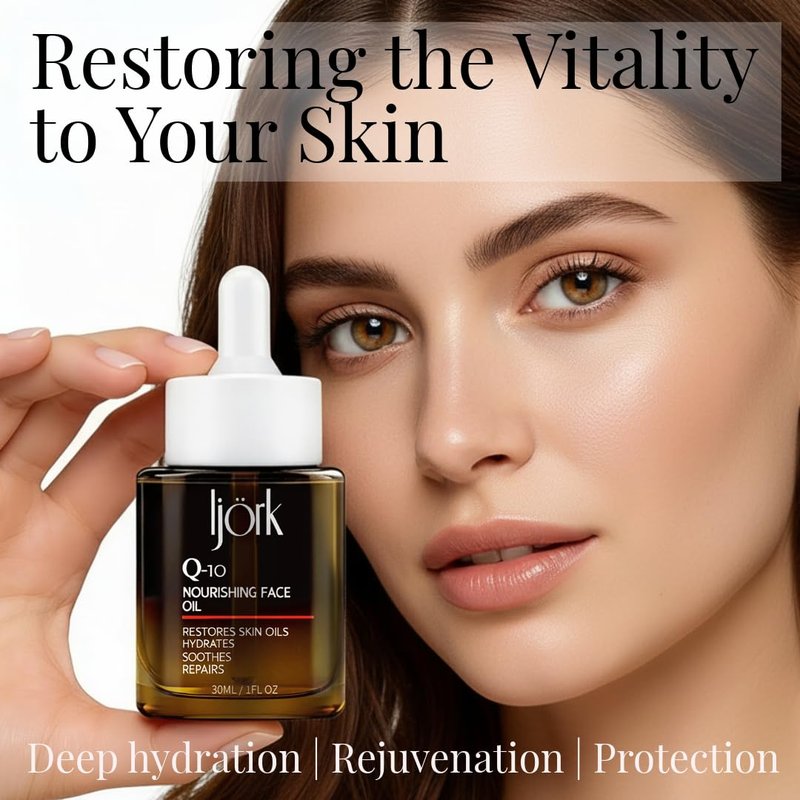 ljörk Q-10 Face Oil | 15 in 1 Powerful Anti-Aging Facial Oil with CoQ10, Vitamin C & E | Hydrating, Lightweight Oil for Radiant Skin
