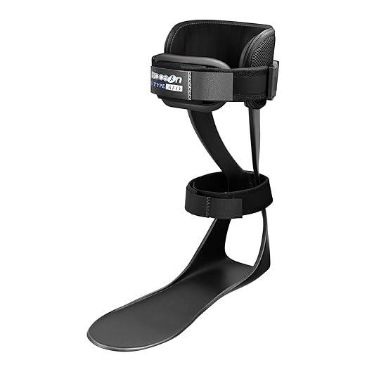 Brace On AFO S-Type - Drop Foot Stabilizer Brace, Moldable, Trimmable, Lightweight Polyethylene, for Women, AFO Brace, Boot for Injured Foot, Women, Left