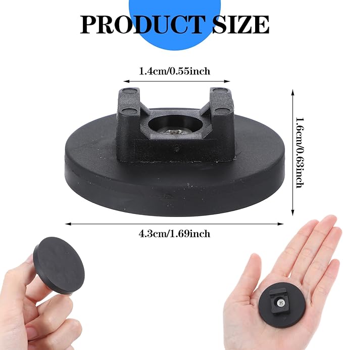 15 Pcs Magnetic Zip Tie Mount Base Black Magnetic Cable Clips Wire Holder Multipurpose Cable Ties Mount Wire Clips Management Base Electrical Cables Ties Supplies for Cables Clip