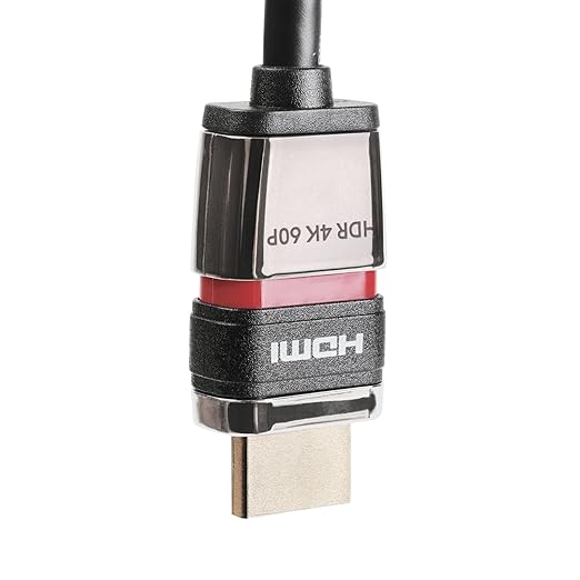 LANZYKU Locking HDMI Cable for Camera Monitor, Self-Locking HDMI 2.0 Cord 4K60Hz, Secure HDMI Connection No Cage Needed, Compatible with DSLR, SmallHD, Atomos, Video Rig-0.5M/1.6FT