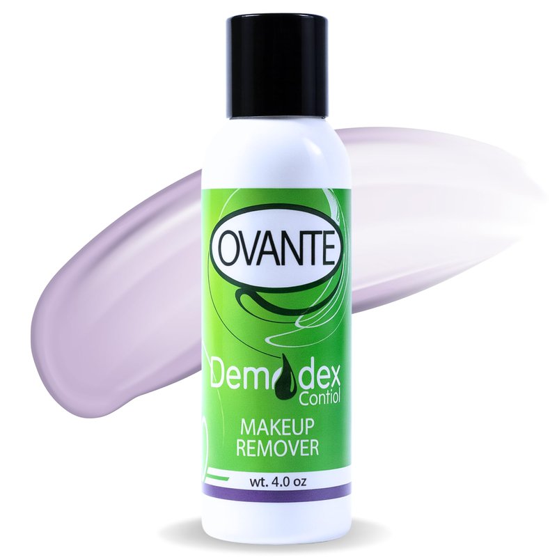 Ovante Demodex Mite Eliminating Face Wash & Make Up Remover With Tea Tree Oil For Human With Demodex Mite, Rosacea, Blepharitis, Itchy Eyelids & Lashes - 4.0 oz