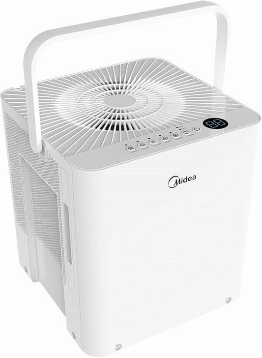 Midea Cube 50 Pint Dehumidifier for Basement and Rooms at Home for up to 4,500 Sq. Ft., Built-in Pump, Drain Hose Included, Smart Control, Works with Alexa (White), ENERGY STAR Most Efficient 2022