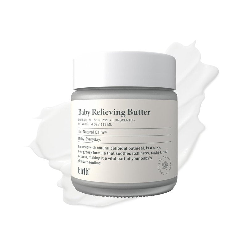 Baby Eczema Butter - Steroid-Free Natural Cocoa Seed Butter & Colloidal Oatmeal | Soothes Itchy Skin | Non-Greasy 4oz