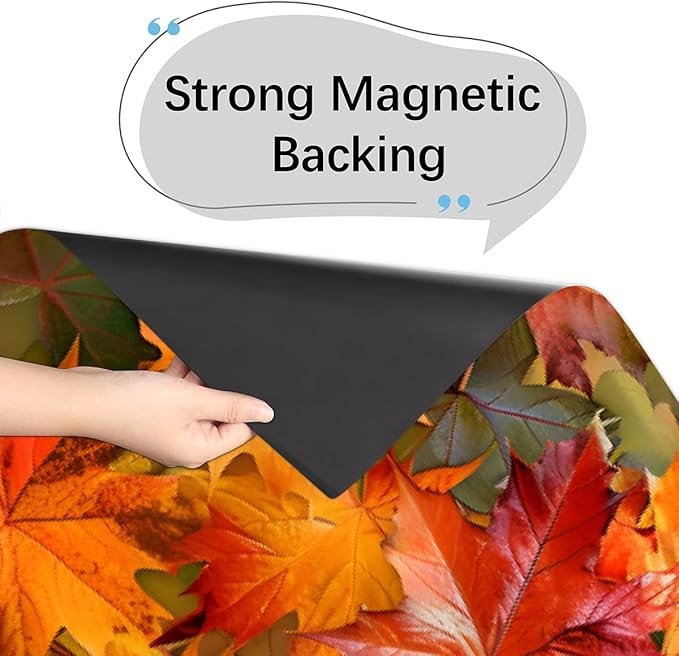 Autumn Color Maple Leaves Dishwasher Magnet Cover for The Front Magnetic Dishwasher Door Covers Dish Washer Sticker Wrap Home Decorative Appliances Panel Decal Kitchen Decor 23" x 26" (Magnetic)