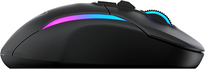 Turtle Beach Kone II Air Wireless RGB Gaming Mouse, 350-Hr Rechargeable Battery, 26000 DPI Optical Sensor, 100M Click Optical Switches, 21 Customizable Inputs, Ergonomic, 4D Scroll Wheel – Ash Black