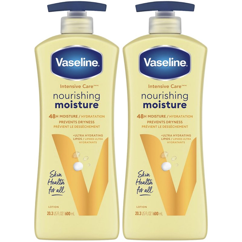 Vaseline Intensive Care Essential Healing Body Lotion, Moisturize Dry Skin, Proven Effective Healing Skin Care, Noticeably Healthier Looking Skin, 20.3 oz Pump Bottle 2 Pack
