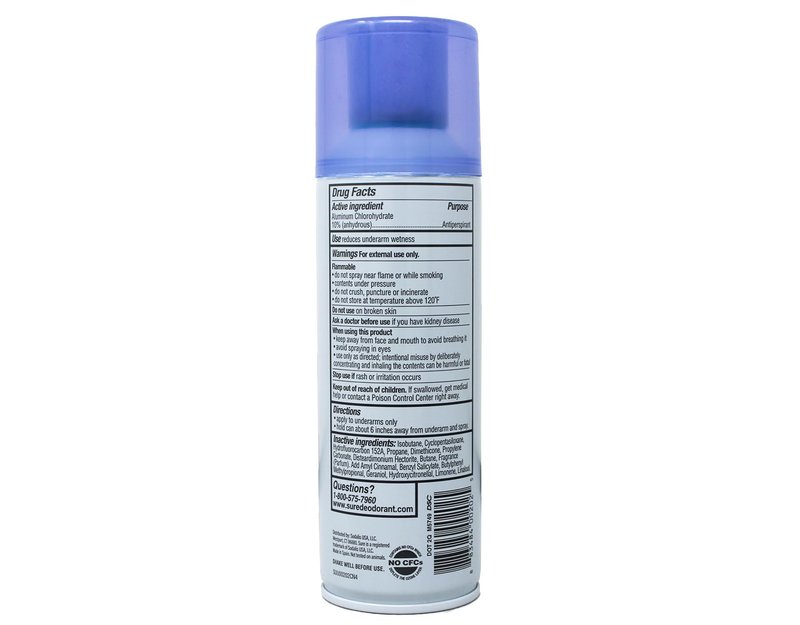 Sure Regular Scent Aerosol Antiperspirant and Deodorant - 24-Hour Protection for Men and Women - Fast Drying Spray Deodorant - 6 oz, Pack of 3