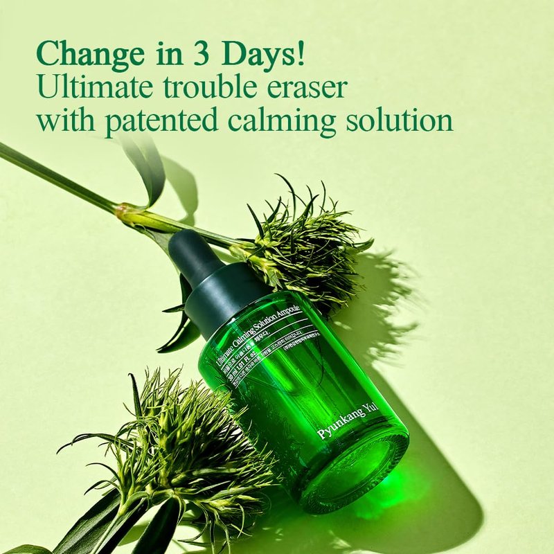 Pyunkang Yul PKY Ultimate Calming Solution Ampoule for Sensitive Skin with Patented Ingredients, Serum Intensely Calms & Soothes Redness with Cica & Tea Tree, Korean Skincare (1.01 Fl. Oz, 30ml)