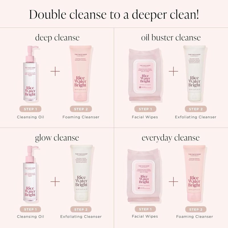 Rice Water Bright Exfoliating Cleanser - Gentle Vegan Face Wash for Hydration & Brightening | Korean Skincare