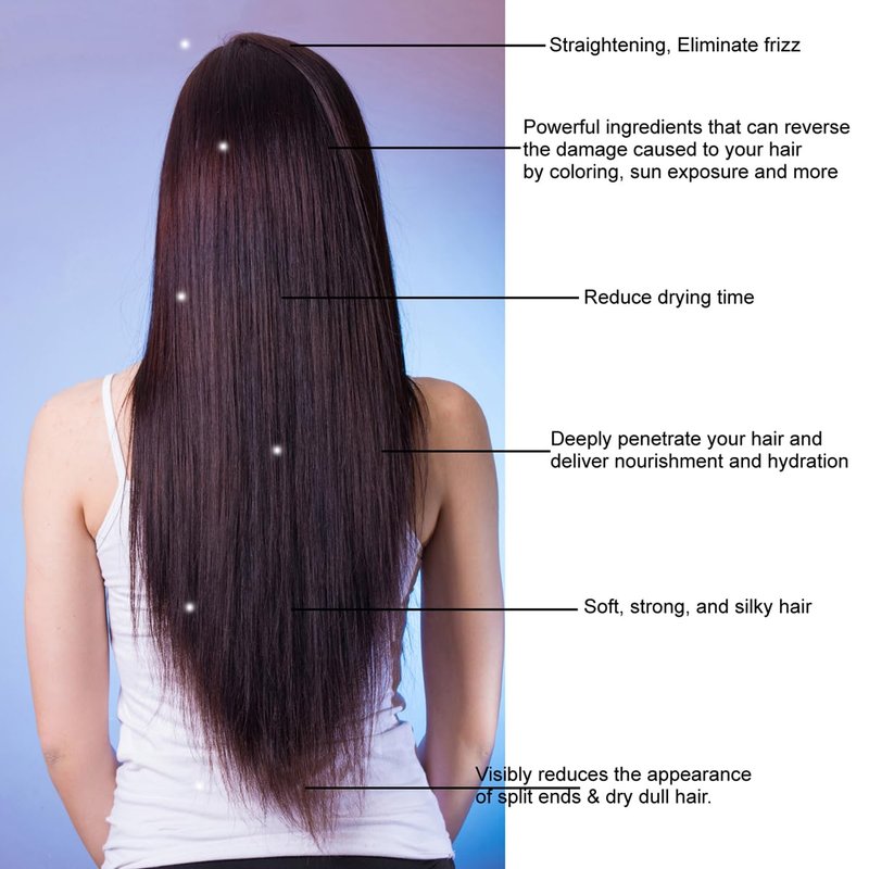 Complex Brazilian Keratin Blowout Hair Treatment 4 Bottles 300ml Value Kit Includes Sulfate Free and Easy Comb Queratina Keratina Brasilera Tratamiento
