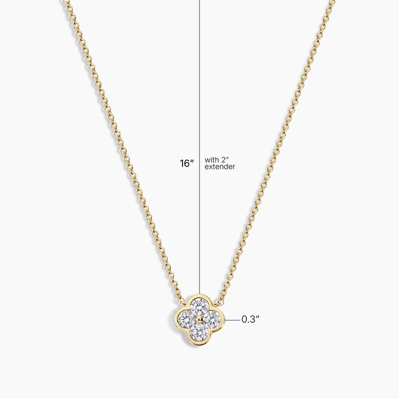 Electric Picks Camilla Clover Necklace for Women, 14k Gold Plated 4-Leaf Pendant Necklace, Designer-Inspired Lucky Charm Jewelry, Tarnish-Resistant Layering Necklace