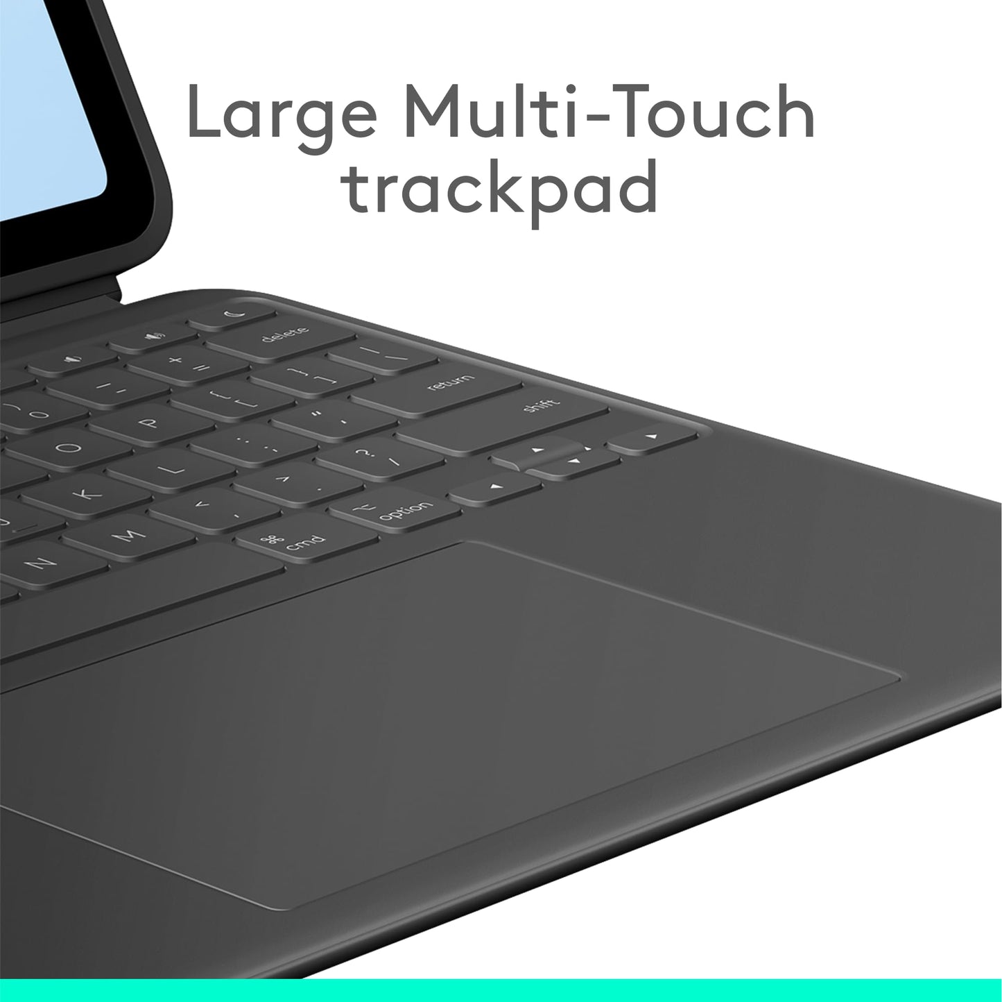 Logitech Combo Touch iPad Air 13-inch (M2, M3 & M4) (2024, 2025 & 2026) Keyboard Case - Detachable Backlit Keyboard with Kickstand, Comfortable Typing, Multi-use Mode - Midnight Black