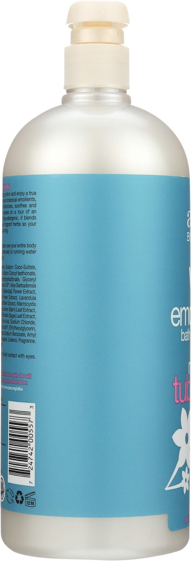Alba Botanica Very Emollient Midnight Tuberose Bath & Shower Gel 32 Oz.