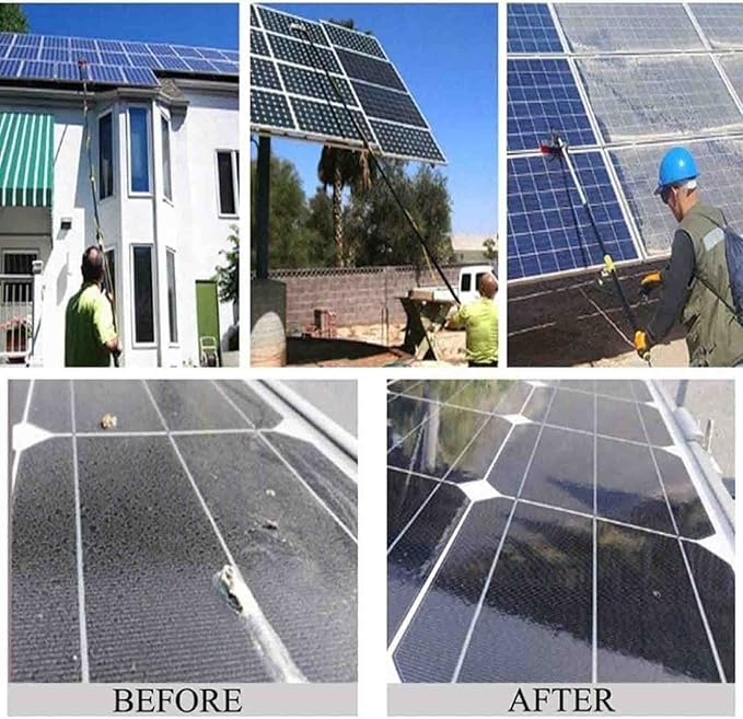 Photovoltaic Panel Cleaning Window Clean 5-12M Water Fed Telescopic Brush Extendable Cleaner Conservatory Roof Cleaning Tools 12M Rod 30Cm Brush Head,12M,50Cm Brush Head,9m,30cm Brush Head