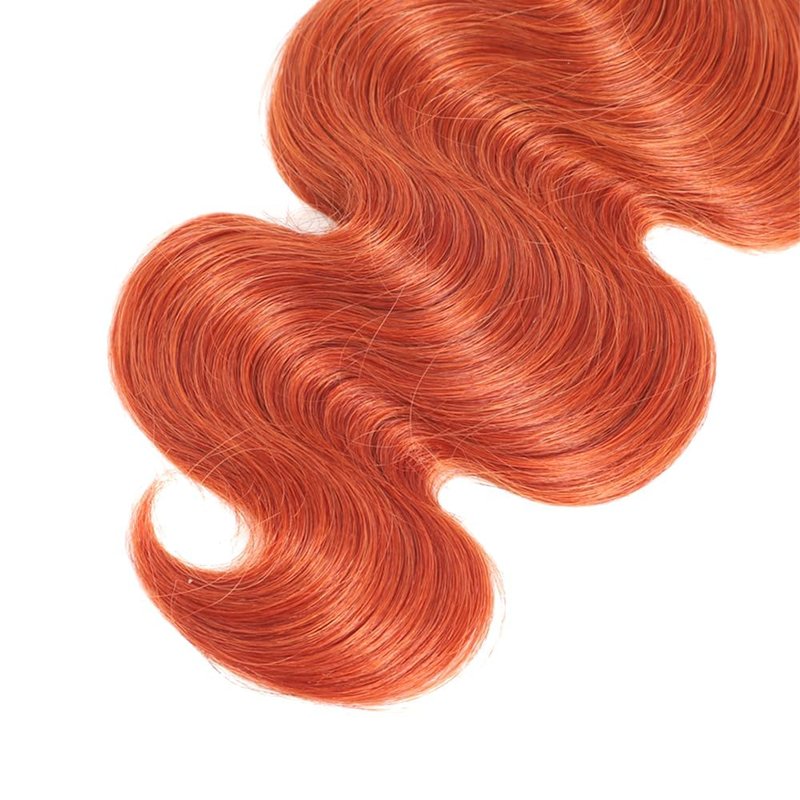 Orange Bundles Human Hair Body Wave Bundles 14 16 18 Inch Unprocessed Brazilian Virgin Remy Hair 3 Bundle #350 Ginger Orange Body Wave Human Hair Extensions 50 Gram Per Bundle