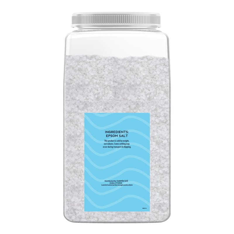 Luonix Epsom Salt, 8 lb, Bulk, Bath Soak, DIY Bath Bombs