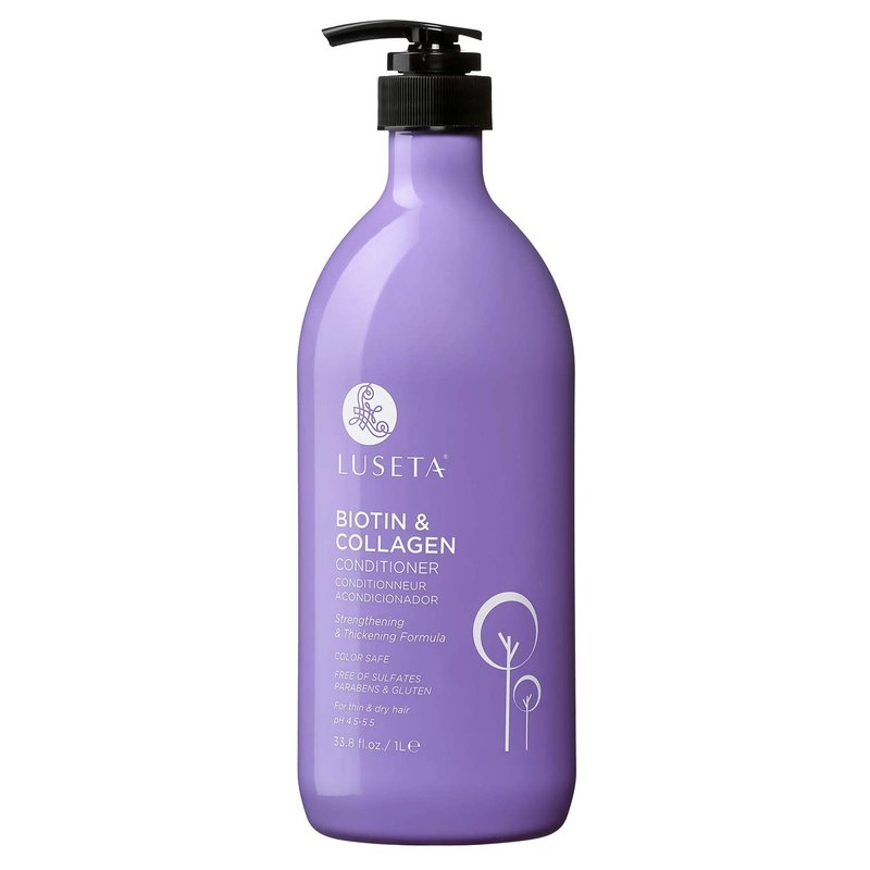 Luseta Biotin & Collagen Conditioner Thickening for Hair Loss & Fast Hair Growth - Infused with Argan Oil to Repair Damaged Dry Hair - Sulfate Free Paraben Free 33.8oz