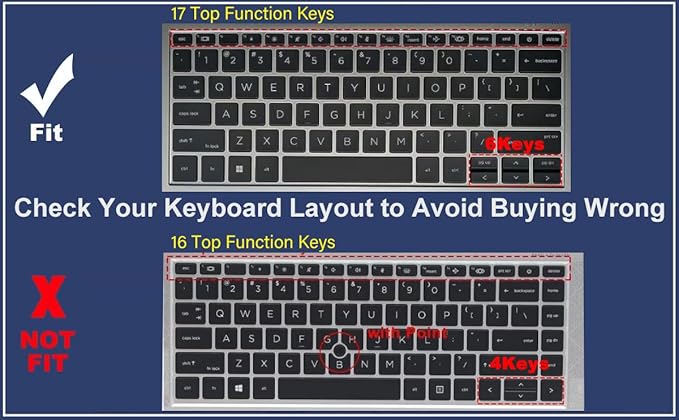 Keyboard Cover for HP EliteBook 830 835 840 845 1040 G9 G10 2025 2024 2023 2022 13.3 14 inch Laptop Accessories Keyboard Protective Skin (Not fit The 830/840/845/1040 G11 G8 G7 G6 G5 G4 G3)-Black