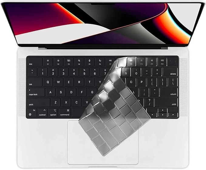 EooCoo Premium Keyboard Cover Skin Protector, Laptop Accessories Compatible with 2026 2025 2024 2023 2022 2021 M5/M4/M3/M2/M1 Pro/Max MacBook Pro 14/16, M5-M2 MacBook Air 13/15, MacBook Neo, Tinted