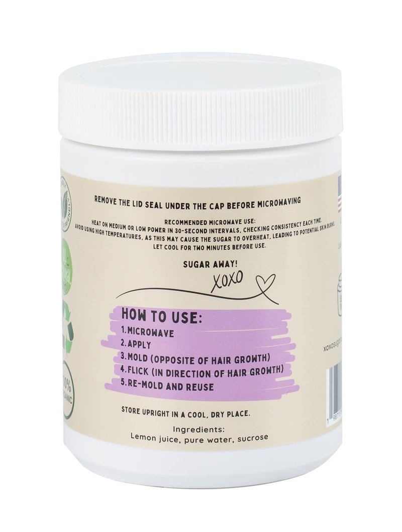 Sugaring Paste - HARD Organic Sugaring Paste for All Hair Types - Brazilian Wax, Bikini Wax, Under Arm, Full Body Hair Removal - (43 Oz.)