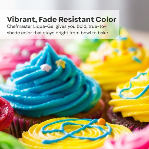 Chefmaster Burgundy Liqua-Gel® Food Coloring - Vibrant, Professional-Grade Dye for Icing & Fondant | 2.3 oz