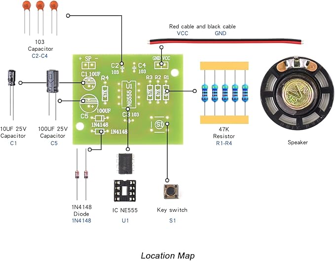 Yidab Soldering Practice Kit - DIY Electronic Doorbell Soldering Kit (Suitable for Home Installation + STEM Education), An Entry - level Electronic Production Kit for Beginners