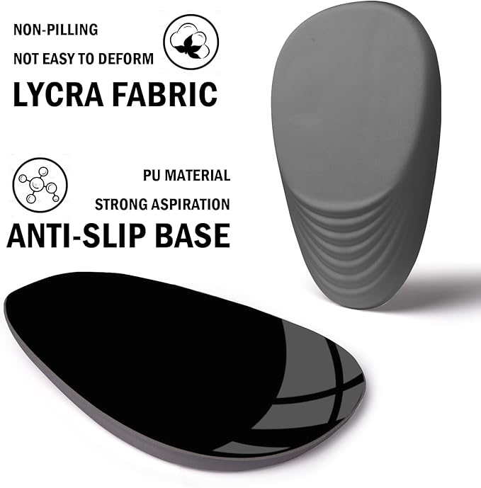 LSLXDCLJ Ergonomic Mouse Pad with Wrist Rest Support,Mousepad Relief Carpal Tunnel Pain, Entire Memory Foam Mouse Pad with Non-Slip PU Base, Wireless Mouse Pad, Gray