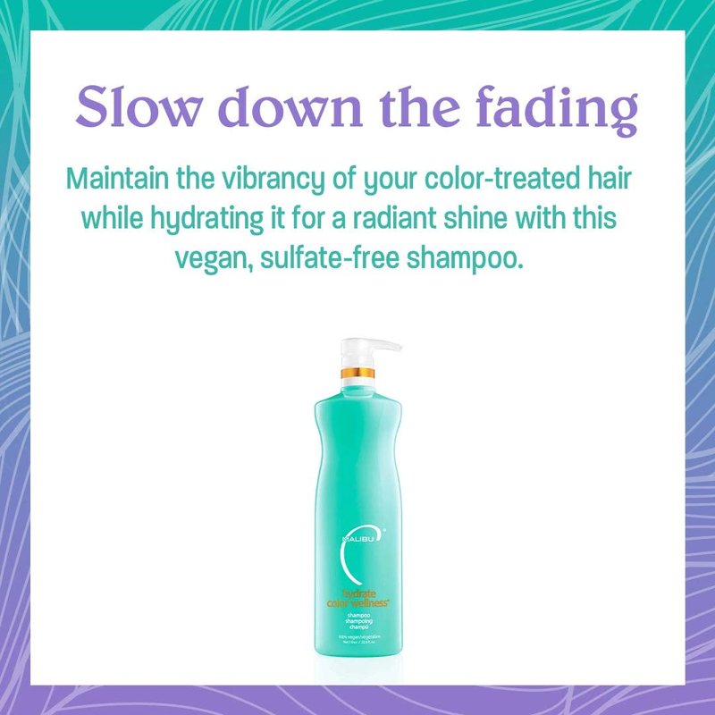 Malibu C Hydrate Color Wellness Shampoo - Sulfate-Free Shampoo for Color-Treated Hair | 33.8 oz
