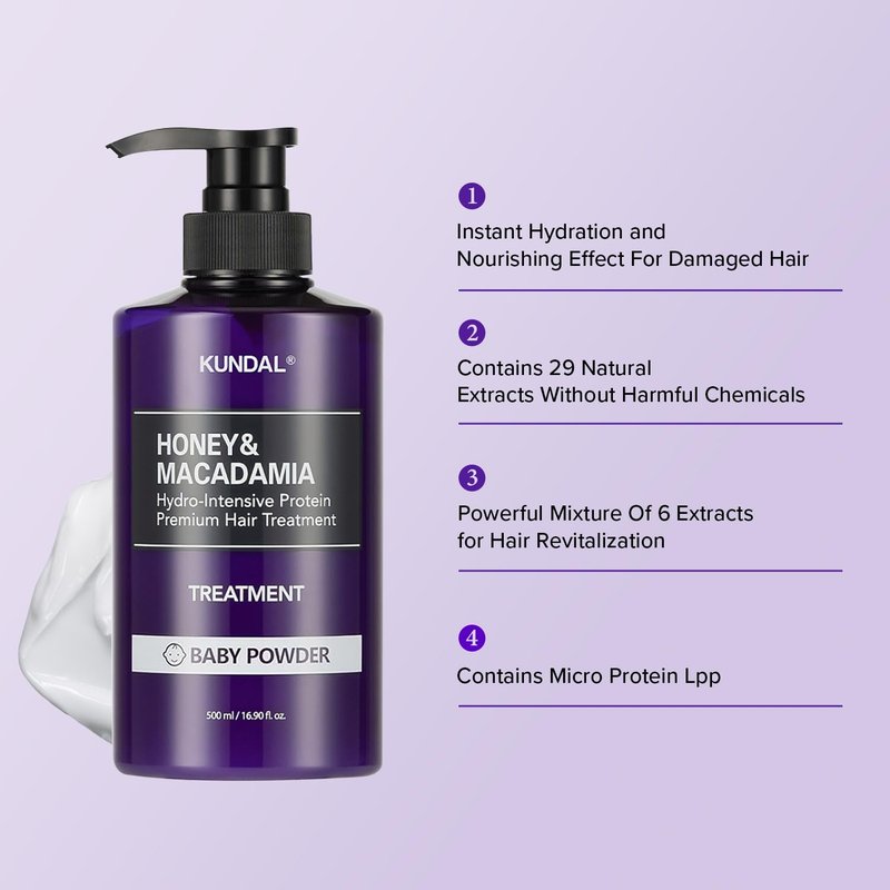 Honey & Macadamia Hair Treatment Conditioner - Frizz Control, Softness Restoring | 2-Pack, Fuzzy Navel, 6.76 Fl Oz