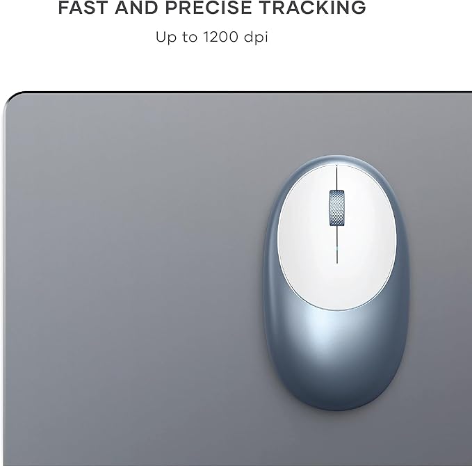 Satechi M1 Wireless Bluetooth Mouse, USB-C Rechargeable, Compact & Portable, for MacBook Air/Pro/Neo, iPad Air/Pro, iPad mini, Mac mini, iMac & Windows - Blue