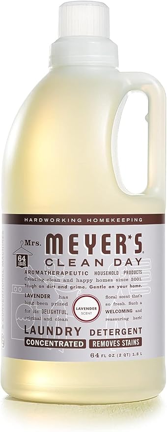 Mrs. Meyerâs Clean Day Lavender Laundry Detergent Concentrated Loads Per Bottle 64 Fl Oz (Pack of 5)