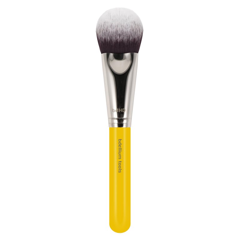 Bdellium Tools Professional Makeup Brush - Studio Series 988 BDHD Phase I Large Face Foundation/Powder - With Soft Synthetic Fibers, For Application & Blending (Yellow, 1pc)