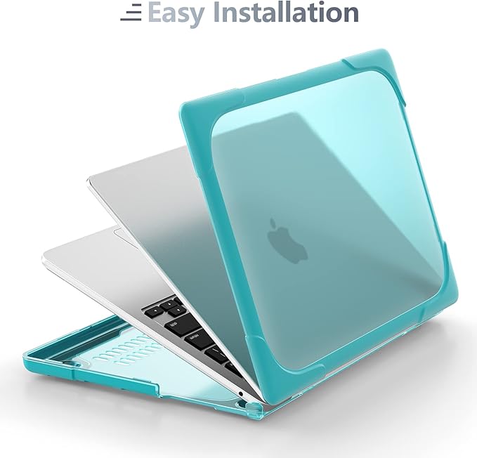 Batianda FlexStand Heavy Duty Case for MacBook Air 13.6 inch, Matte Blue