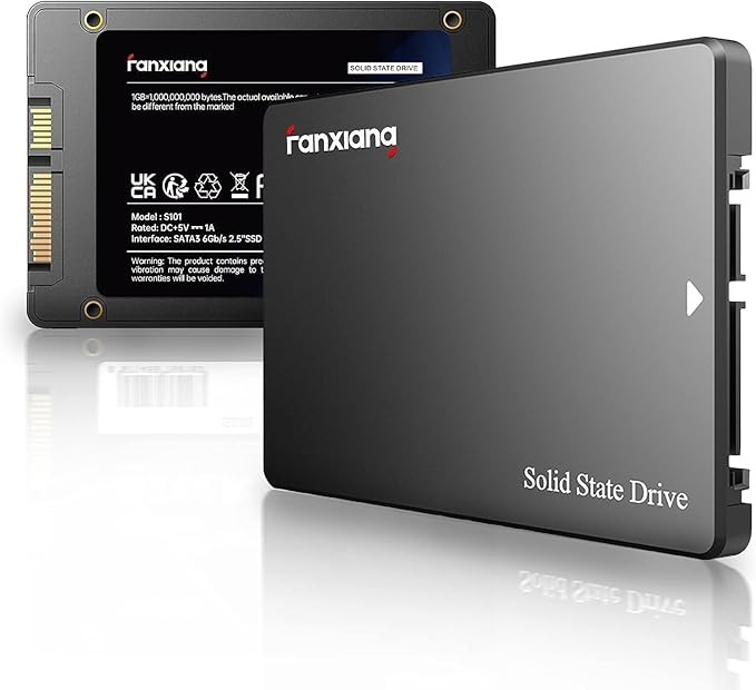 fanxiang SSD 2TB Internal Solid State Drive SATA III 6Gb/s 2.5", 3D NAND, SLC Cache, Up to 520MB/s, Compatible with Laptops and PC Desktops(S101)
