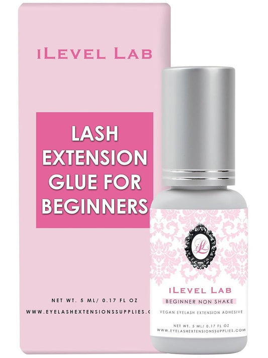 Non Shake Extra Strong Eyelash Extension Glue - 0.17 fl. oz | 3-4 Sec Drying Time, 4 Weeks Retention, Black Adhesive