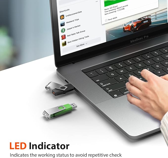 Aiibe 5 Pack 64GB Flash Drive USB Flash Drives 64GB Thumb Drive USB 2.0 Memory Stick USB Drives Jump Drive 64 GB Multipack (64G, 5 Mixed Colors: Black Red Cyan Green Purple)