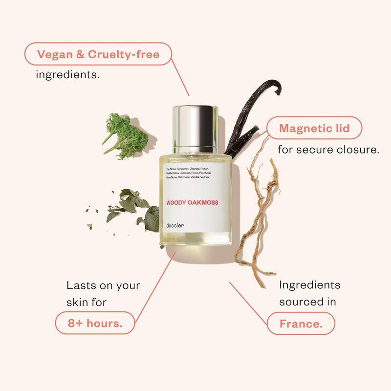 Dossier - Woody Oakmoss - Eau de Parfum - Inspired by Coco Mademoiselle - Long-Lasting Fragrance - Feminine - 3.4 fl oz (100ml)