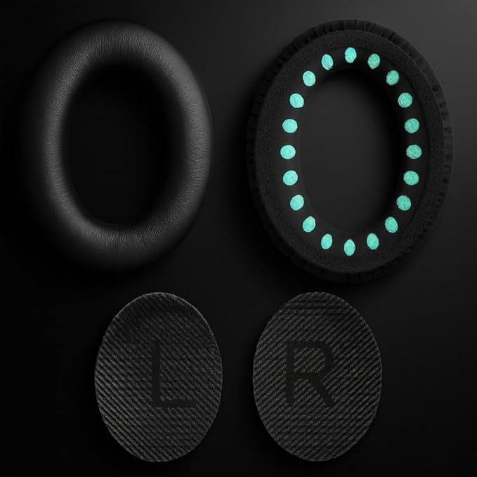 DanYee Noise-canceling Bose Earpads Replacement for Bose QC15 25 35&35II-Restore Canceling Noise-Block Noise as Original During Commute- Sweatproof & Secure Fit-Soft Memory Foam-Easy Install-Black