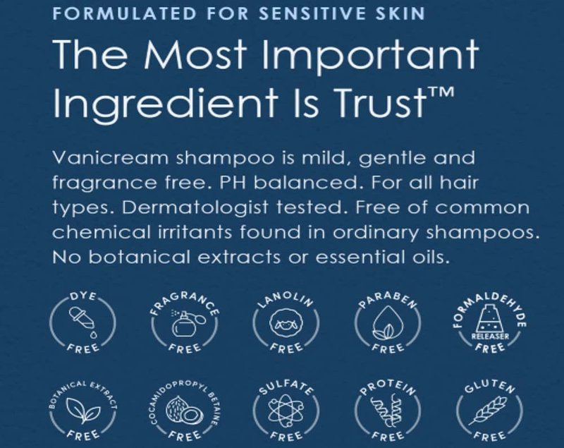 Vanicream Shampoo for Sensitive Skin, Dermatologist Tested, Free of Dyes, Fragrance, Parabens and Formaldehyde Releasers, Sulfate-Free, 12 fl oz (Pack of 3)