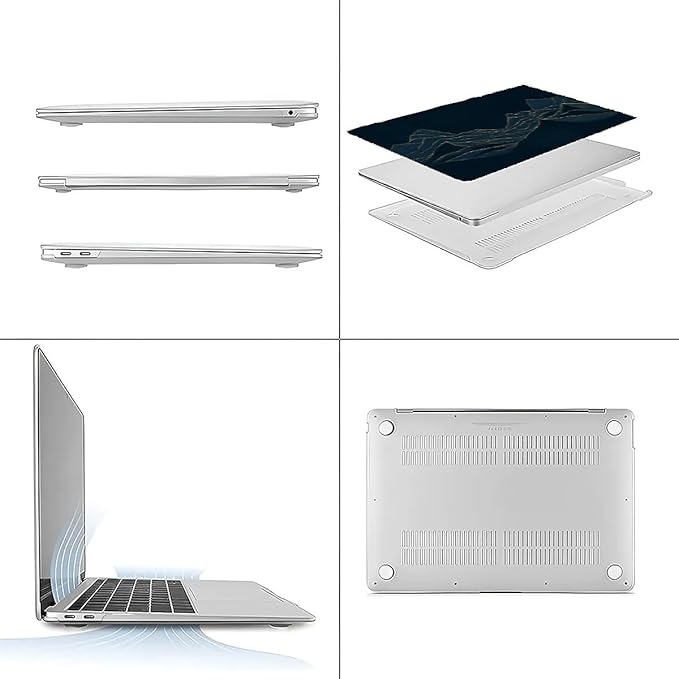 COTAIL Compatible with MacBook Air 13.3 13.6 Inch Case 2022 2021 2020 2019 Plastic Hard Shell Case Cover,13.3 Air (A1932/A2179/A2337), Dark Mountains